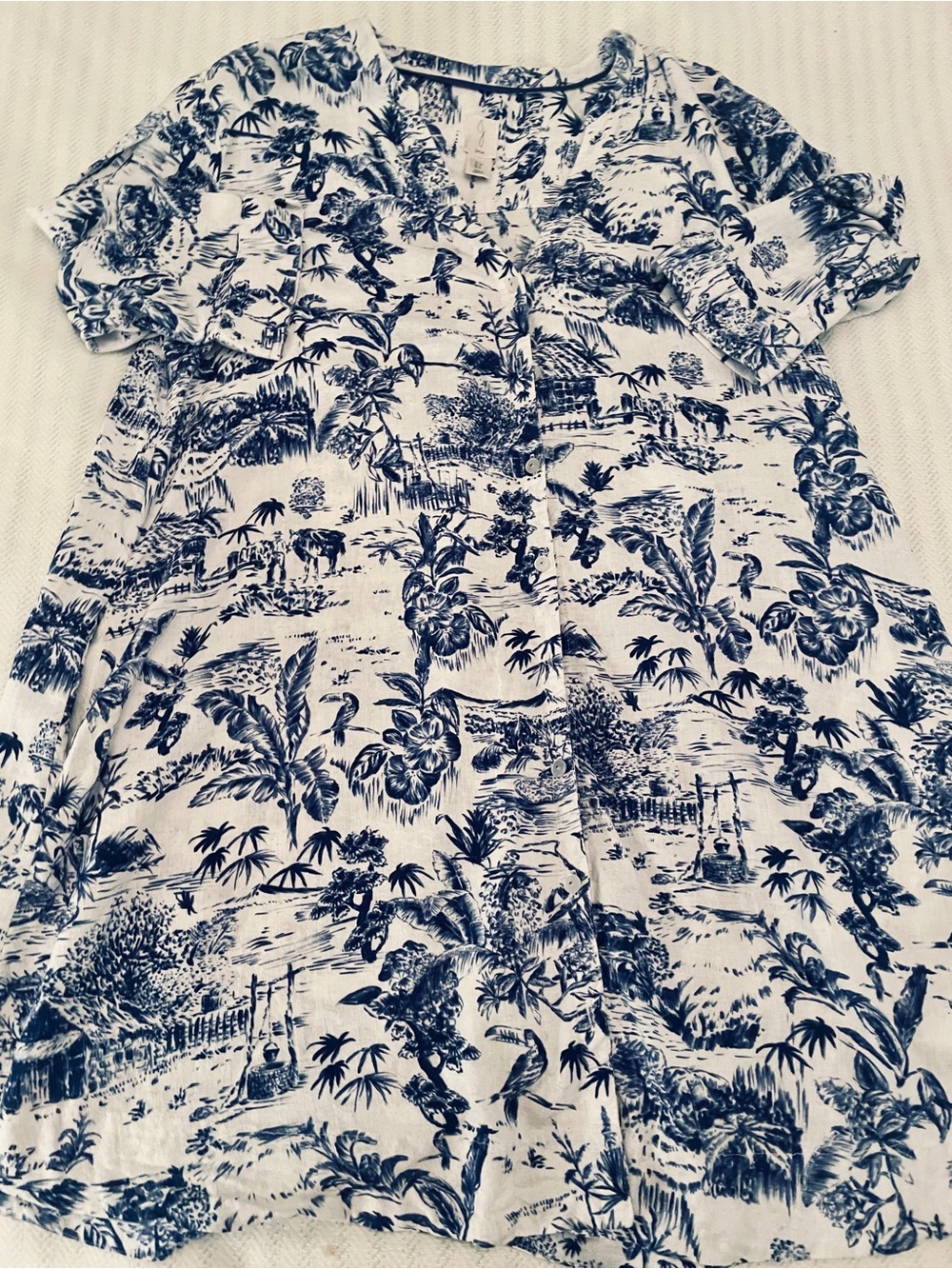 Joie Linen Button Front Dress with POCKETS. Size Small. Relaxed fit. - Picture 4 of 9